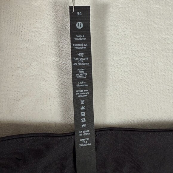 Lululemon Commission Pants Men Size 34 Black Slash Pockets Slim Fit W35 L30 EUC - Picture 7 of 10